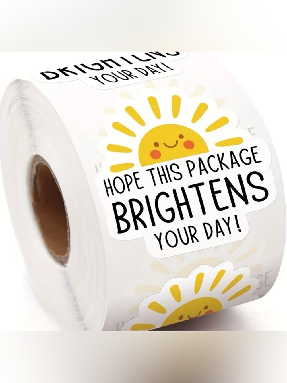 500 Sunshine Package Stickers – Yellow Sunny Thank You Labels